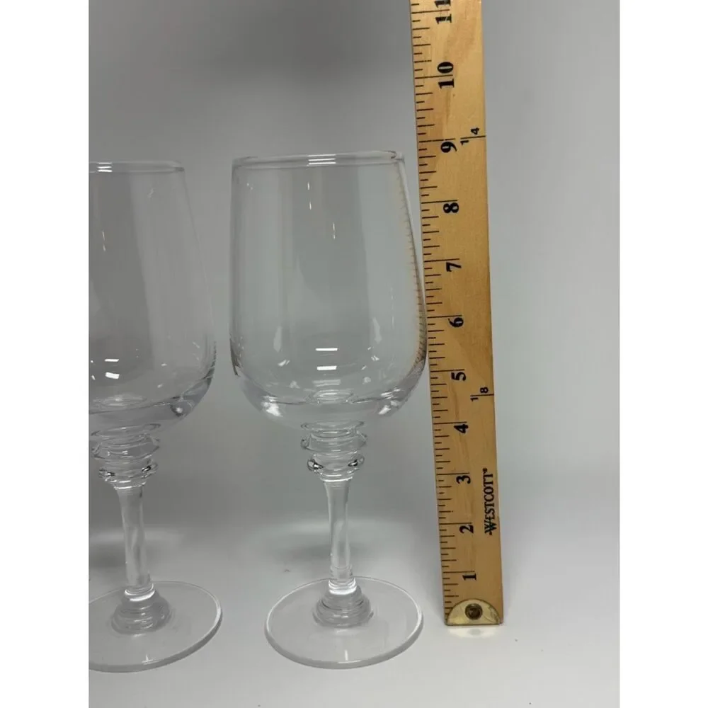 Set of 2 Pottery Barn Claro Stemmed Wine Glasses Goblets